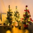 thumbnail image 6 of Mini Christmas Tree, 18" Artificial Small Christmas Tree with LED String Lights, Tabletop Christmas Tree with Pine Cones Christmas Balls Ornaments for Christmas Decorations, 6 of 9