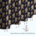 thumbnail image 6 of Dark Blue Bigfoot Pattern Shower Curtain 36"x72" ,Bathroom Decorative Shower Curtains Set with 12 Hooks,Modern Waterproof Washable Shower Curtain, 6 of 6