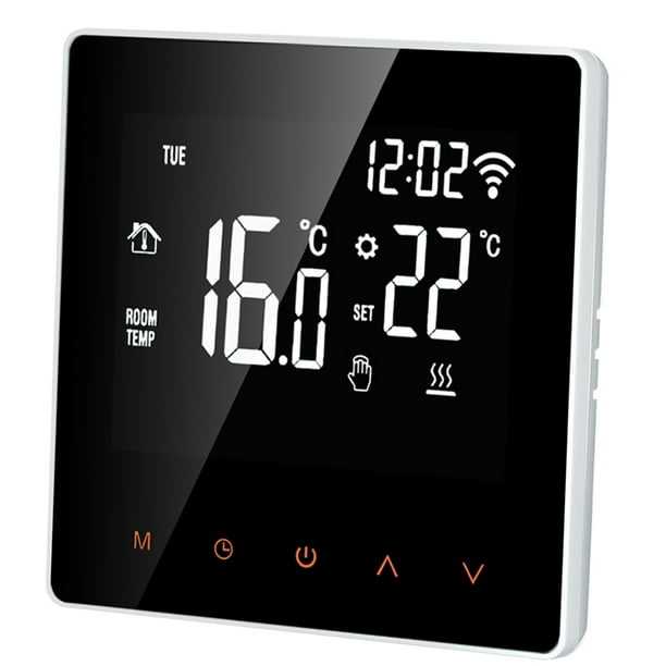 Termostato Wi-Fi Smart Thermostat Controlador digital de temperatura Control de la aplicación Pantalla LCD Pantalla táctil Semana Programable Termostato de calefacción de piso eléctrico para el hogar