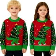 thumbnail image 3 of Otqutp Dinosaur Christmas Jumper Sweater for Girls Boys, Toddler Chunky Knitted Christmas Outfit, Kids Cute Pullover Sweatshirt, 3 of 9