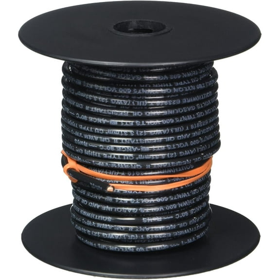 Southwire 12 AWG THHN Wire - Copper Conductor, Black - 50 Ft