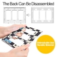 thumbnail image 4 of Yayeee Rocker Switch Wall Plate 2-Gang 4.7"x4.6" Home Decorative Outlet Cover, Blue and White Cat, 4 of 6
