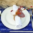 thumbnail image 4 of Fall Napkin Rings Set of 6 - Pumpkin Leaf Berry Thanksgiving Table Decor, Halloween Autumn Dinner Party Napkin Holders for Seasonal Table Settings, 4 of 5