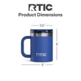 thumbnail image 4 of RTIC 12 oz Ceramic Lined Insulated Essential Mug, Wide Mouth, Leak-Resistant Lid, Cobalt, 4 of 7