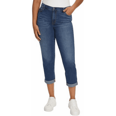 Gloria Vanderbilt Ladies' Cuffed Boyfriend Jeans - (Dark Denim, 16)