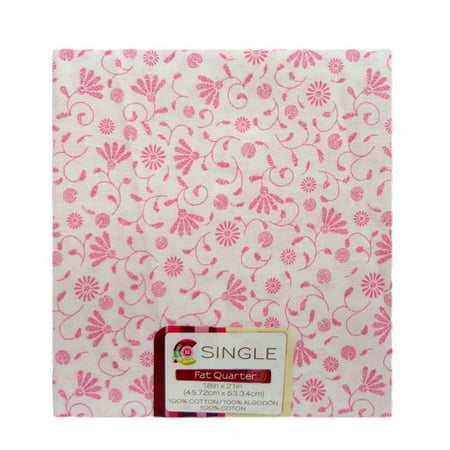 Creative Cuts 18" x 21" Fat Quarter Assorted Pink Fabric, 1 Each