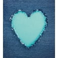 thumbnail image 3 of Navy and Teal Duvet Cover Set Twin Size, Ripped Denim Jean Fabric Image Heart Shape Love Romance Valentines Day, Decorative 2 Piece Bedding Set with 1 Pillow Sham, Navy Blue Seafoam, by Ambesonne, 3 of 3
