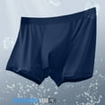 thumbnail image 5 of YWDJ Boxer Briefs for Women Breathable Plus Size Cotton Breathable Lightweight No Show Mid-waist Breathable Crotch Mens Shorts Trendy Milk Silk Comfort Shorts Dark Blue 2XL, 5 of 5