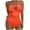 Orange, variant on Womens One Piece Swimsuit Lace Up Tummy Control Bathing Suit Full Coverage Side Drawsting Swimwear