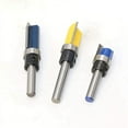 thumbnail image 3 of ! 6Pcs 1/4 Inch Shank Flush Trim Router Bits Pattern Template Bit Set Woodworking Top Bearing Milling Tools, 3 of 6
