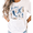 1-White, variant on UNISHE Women's Black Watercolor Shark Graphic Short Sleeve T-Shirt Oversized Fit Top