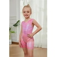 thumbnail image 6 of Gymnastics Leotards for Girls Sparkly Hearts Ballet Unitard with Shorts One-Piece Biketards Outfits for Toddler 2-8T, 6 of 6