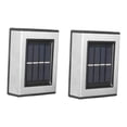 thumbnail image 4 of 4 piezas de lámpara solar de pared hacia arriba y hacia abajo, lámpara de sensor de lámpara solar impermeable IP65 para exteriores, lámpara de patio de valla , 2 LED 2 LED de colores, 4 of 8