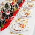 thumbnail image 5 of 175pcs Christmas Plastic Plates - White Red Disposable Plates - Christmas Train Plates include 50 Plates,75 Silverware, 25 Cups, 25 Napkins for Christmas Party, 5 of 16