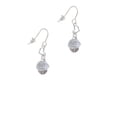 thumbnail image 2 of Silvertone Survivor with Pink Ribbon on White Spinners Heart French Earrings, 2 of 4