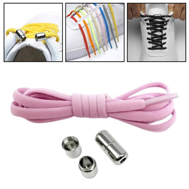Lacets Élastiques Extensibles Lacets Paresseux pour Chaussures de Course Bottes Hommes Rose