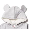 thumbnail image 4 of Sudadera con capucha Disney Mickey Mouse para niños pequeños, forro polar con cremallera, gris 4T, 4 of 7