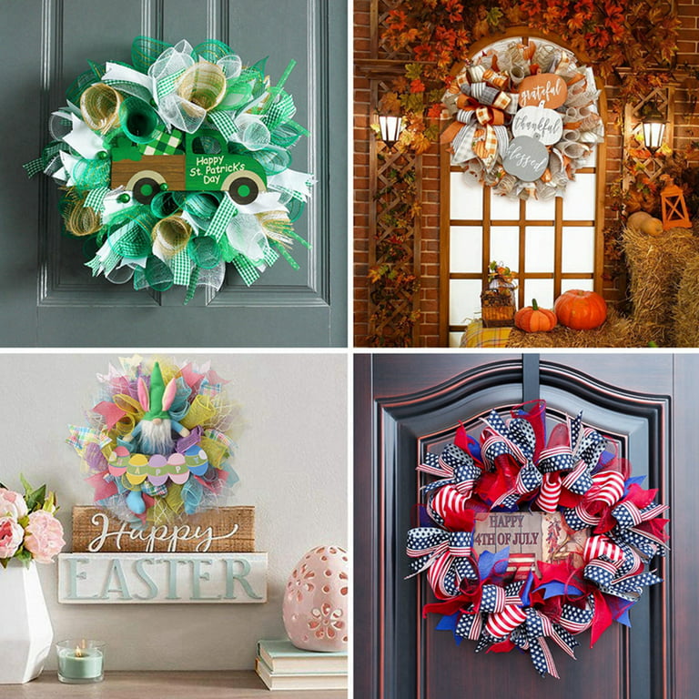 7 Colors Deco Mesh,10 Inch Metallic Deco Mesh Roll, Deco Mesh Rolls for  Christmas Tree Party Wedding Garland, Deco Mesh Wreath Supplies 