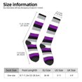 thumbnail image 3 of Women's Knee High Socks Asexuality Pride Flag Outdoor Casual Tube Socks, 3 of 7