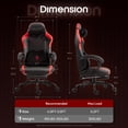 thumbnail image 2 of GOOSEA Gaming Chair with Shiatsu Massage for Neck, Lumbar Support, Ergonomic High Back Recliner for Home Office, Adjustable Height Computer Desk Chair with Premium Comfort Design, Red, 2 of 7