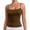 Brown, variant on Women's Tank Top Double Lined Basic Camisole Spaghetti Straps Sleeveless Undershirt Solid Simple Work Daily Shirts Brown XXL