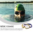 thumbnail image 4 of Yuarrent Gafas de natación con correa elástica, gafas de silicona, lentes HD impermeables, gafas portátiles, gafas de natación para competición Deportes acuáticos Amarillo Púrpura Yuarrent OD023496-06, 4 of 6