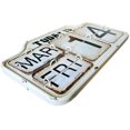 thumbnail image 4 of Shabby Chic Metal Perpetual Flip Calendar Permanent Calendar Square Shape Distressed Finish Wall Hanging-Reproduction Antique, 4 of 6