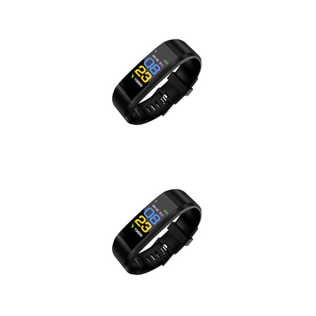 Tholdsy inteligente Reloj inteligente a prueba de agua Reloj inteligente portátil Función de recordatorio compatible con Bluetooth Natación Negro 2piezas