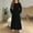 Black, variant on OGLCCG Girls Fall Maxi Dress Long Sleeve Crew Neck Loose Casual Flowy Pleated Maxi Dress with Pockets Solid Color Holiday Dresses 4-14 Years