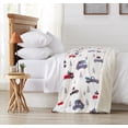 thumbnail image 3 of Great Bay Home Velvet Plush Fleece Reversible Sherpa Warm and Cozy Bed Blanket  (King, Trees & Trucks), 3 of 3