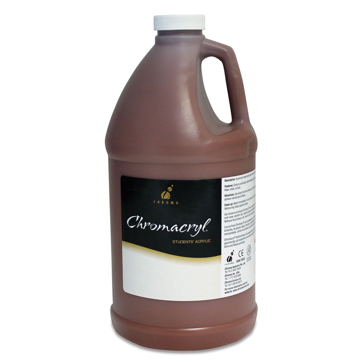 Chroma Chromacryl Student Acrylic Paint - Burnt Sienna - 0.5 Gal
