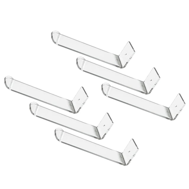 Toystoory Percha acrílica de 6 piezas, estante transparente y elegante para sujetar accesorios para el cabello en su lugar, soporte para diadema Decoración del hogar