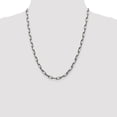 thumbnail image 2 of Diamond2Deal 925 Sterling Silver Antiqued 4.8 mm Elongated Open Link Chain Necklace for Mens 22", 2 of 6