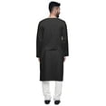 thumbnail image 3 of Atasi Designer Solid Long Sleeve Cut KurtaForMen Cotton Round Neck Shirt, 3 of 5