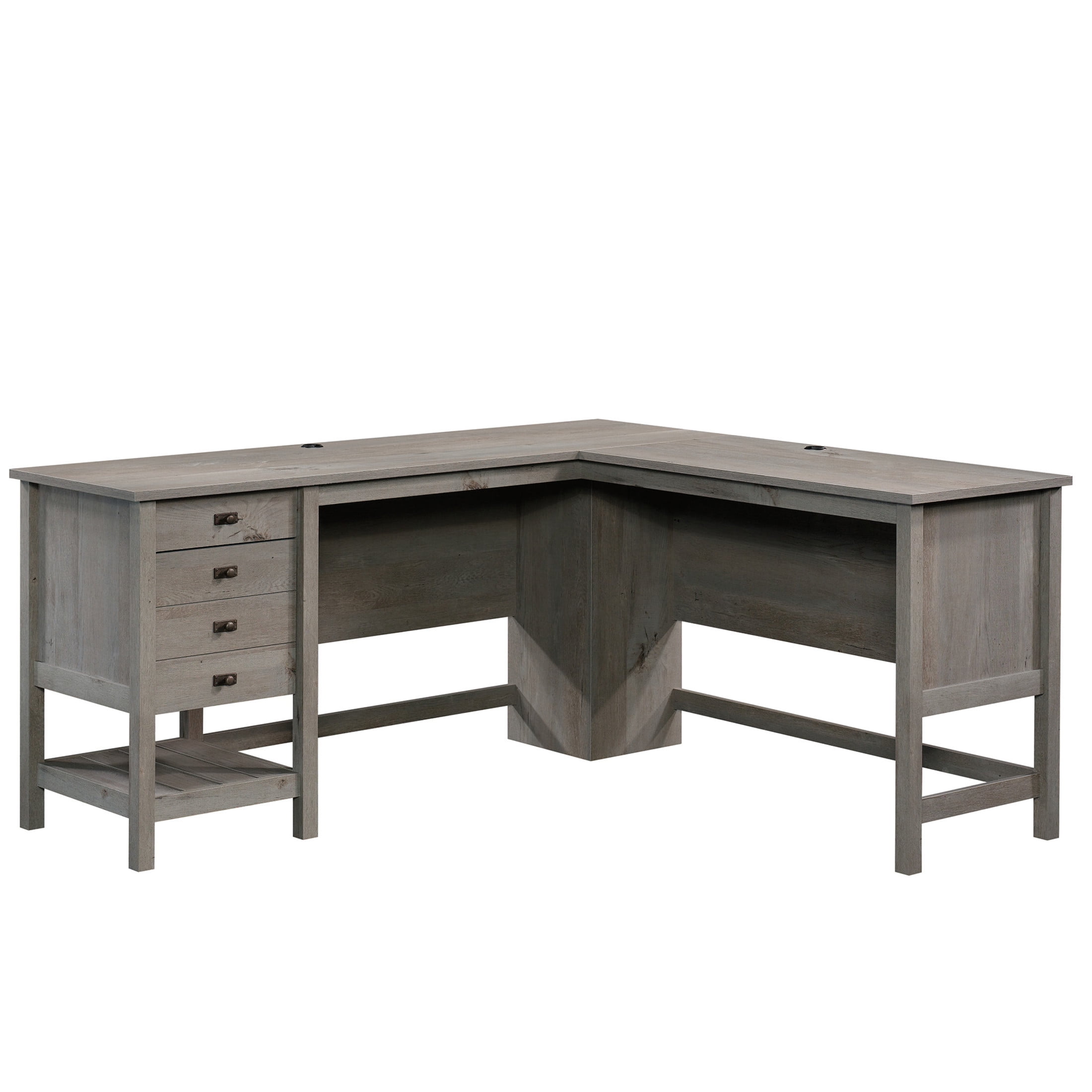 Sauder Cottage Road L-Shaped Desk, Mystic Oak Finish