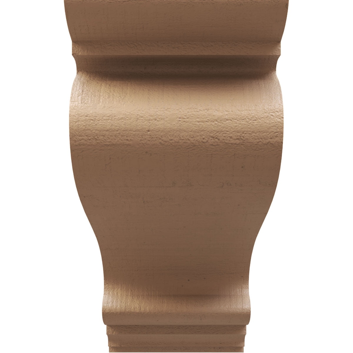 11"W x 33"D x 22"H Classic Scroll Rough Cedar Woodgrain TimberThane Corbel, Primed Tan