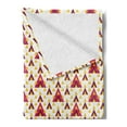 thumbnail image 2 of Geometric Soft Flannel Fleece Throw Blanket, Illustration of Symmetrical Grid with Triangles in Warm Soft Colors, Cozy Plush for Indoor and Outdoor Use, 50" x 60", Ivory and Dark Coral, by Ambesonne, 2 of 5