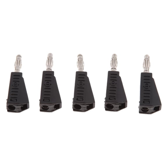 5pcs Banana for Speaker Cable, Diameter 4mm (choose Colors) - black, as described