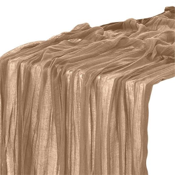 Zmeidao Cheesecloth Table Runner, Rustic Gauze Cheese Cloth Table Runner for Wedding Birthday Party Decorations, 35.4x70.8in