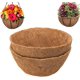 thumbnail image 1 of Revestimiento de fibra de coco natural, revestimiento de cesta de fibra de coco con retención de humedad y buen drenaje para jardinería y decoración del hogar (2 piezas), 1 of 5