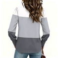 thumbnail image 4 of Women'S Striped Long Sleeve Crew Neck Sweatshirt Pullover Top Loose Fit Casual Fall Going-Out Lounge Outfits, 4 of 5