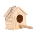 thumbnail image 1 of Casa de pájaros de madera, caja nido decorativa, casa de pájaros colgante, país con soporte de percha 125 cm x 12 cm x 155 cm Cola Casa de pájaros, 1 of 8