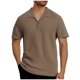 thumbnail image 1 of Camisas de Manga Larga para Hombres Botón de Solapa de Color Sólido Abajo Top Suelto, Blusa de Moda Casual Poliéster, 1 of 1