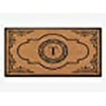 thumbnail image 3 of A1 Home Collections First Impression Hand Crafted Abrilina Entry Coir Monogrammed Double Doormat, 72" L x 36" W, X-Large, 3 of 10