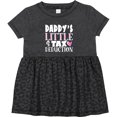 thumbnail image 3 of Inktastic Daddy's Little Tax Deduction Pink Hearts Girls Baby Dress, 3 of 5