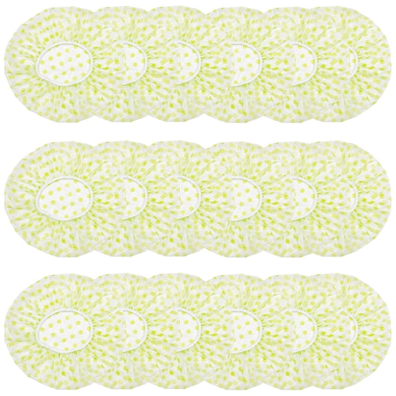 18 Pcs Reusable Waterproof Plastic Shower Caps for Women Girls, Bath Hair Caps for Shower Spa Salon Home Travel