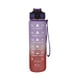thumbnail image 1 of Botella de agua con pulverizador de gradiente esmerilado morado y naranja, motivacional 32oz apertura de eyección de prensa, sin BPA, boca ancha, flujo rápido de agua, deportes al aire libre, 1000ml, 1 of 8