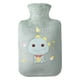thumbnail image 4 of Bonita bolsa de agua caliente de peluche a prueba de fugas, compresa caliente, regalo, calentador de cama para hombros Verde 500ml, 4 of 9