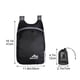 thumbnail image 3 of Mochila de Viaje Ligera y Plegable - Mochila de Senderismo de Poliéster, Negro MNFD, 3 of 6