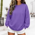 thumbnail image 2 of FAHUOMU Crew Neck Sweatshirts Women' Oversized Dolman Sleeve Casual Fall Winter Pullover Tops, 2 of 6